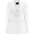 Lili Blanc sleek single-breasted blazer in a tailored fit, displayed from the front view.
