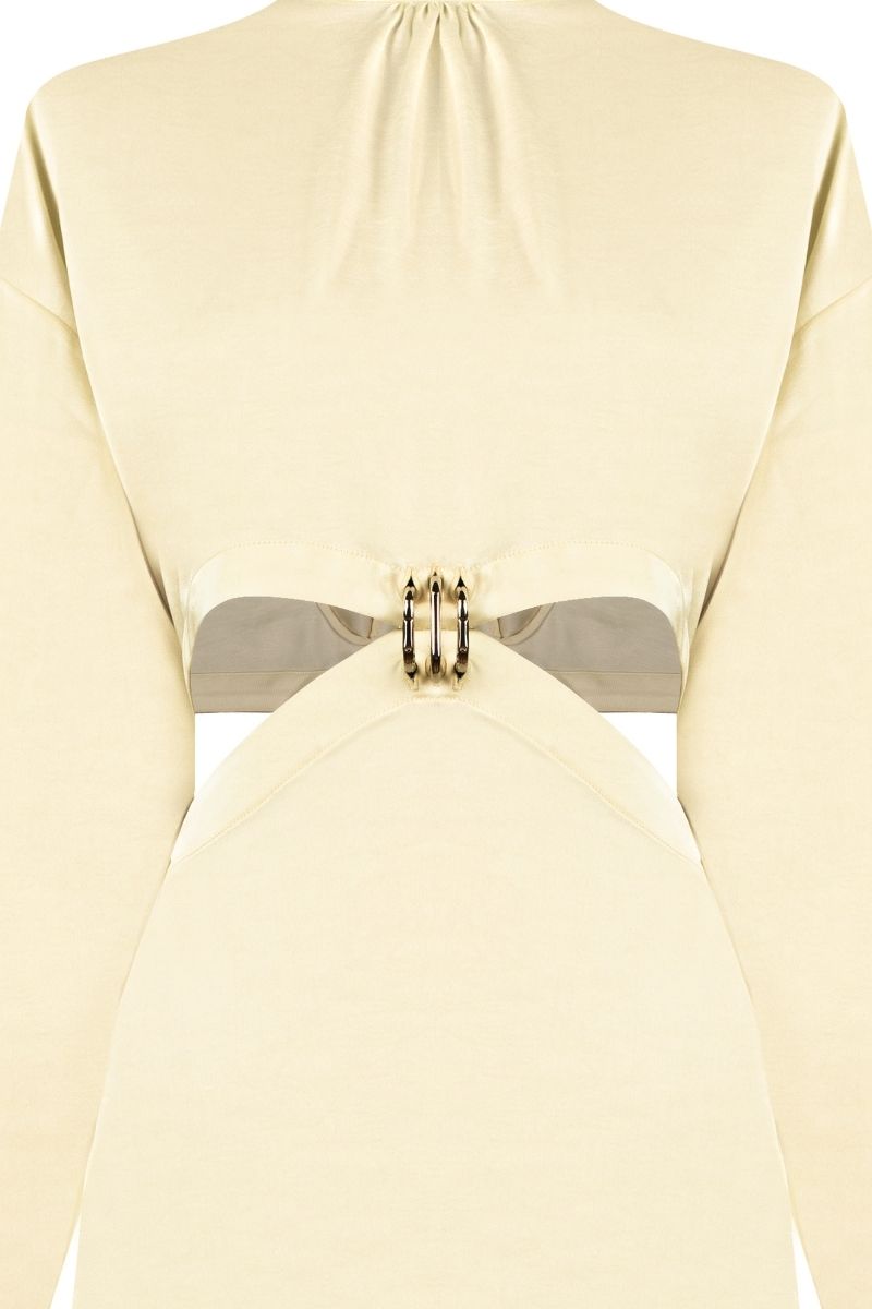 Sean Sheila cut-out maxi dress with piercing detail, showcasing a stylish design with bold cut-outs and intricate accents.