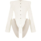 Sean Sheila BESKAP jacket with flared hems, front view, stylish outerwear in a modern design with a tailored fit.