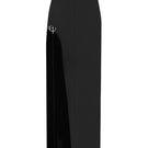 Black Sean Sheila maxi skirt with cut-out slit and piercing detail, showcasing a stylish and modern design.
