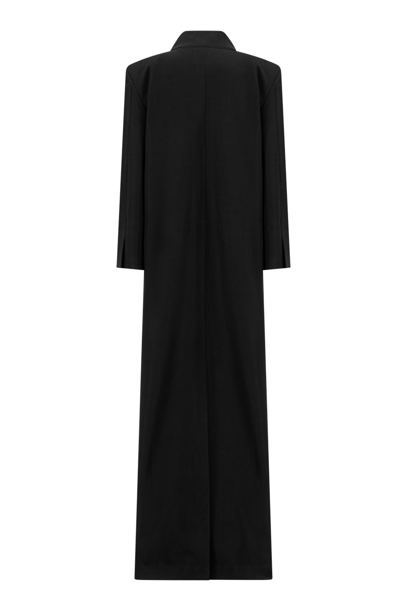 Lili Blanc oversized tailored coat shown from the back, in a stylish and structured design perfect for winter fashion.