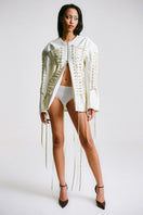 Front view of Sean Sheila tailored corset jacket featuring fitted design and structured silhouette in a stylish jacket style.