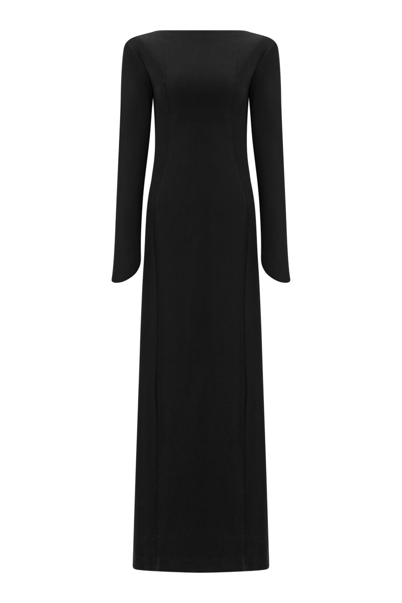 EXQUISITE OPEN BACK MIDI DRESS