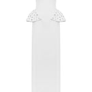 Lili Blanc strapless structured gown in a sleek design, front view showcasing fitted bodice and elegant silhouette.