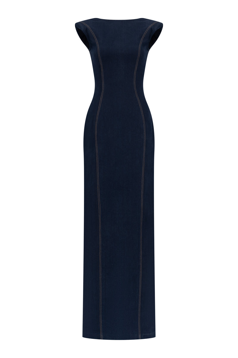 ELEGANT DENIM PENCIL DRESS