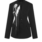 Sean Sheila embroidered tailored jacket, front view showcasing detailed embroidery and sleek tailored fit.