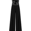 Lili Blanc asymmetric sleeveless jumpsuit featuring a stylish design, front view showing elegant silhouette and modern fashion details.