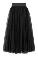 Lili Blanc crystal-embellished crop top and skirt co-ords set featuring tulle detail, perfect for elegant occasions.
