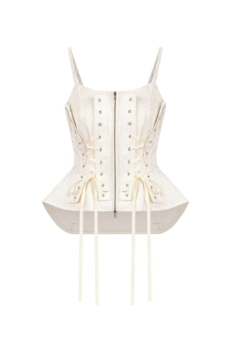 DECONSTRUCTED CORSET TOP WHITE | CULT MIA | Sean Sheila