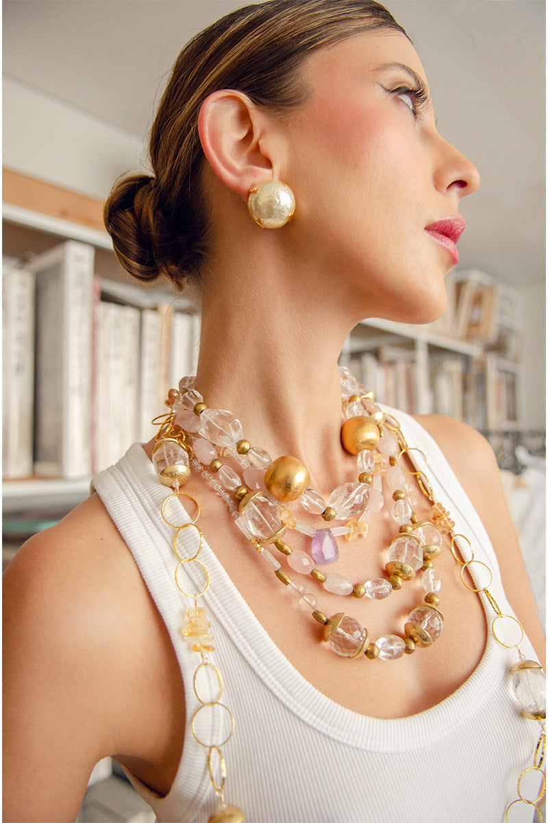 COSMOS NECKLACE IN GOLD