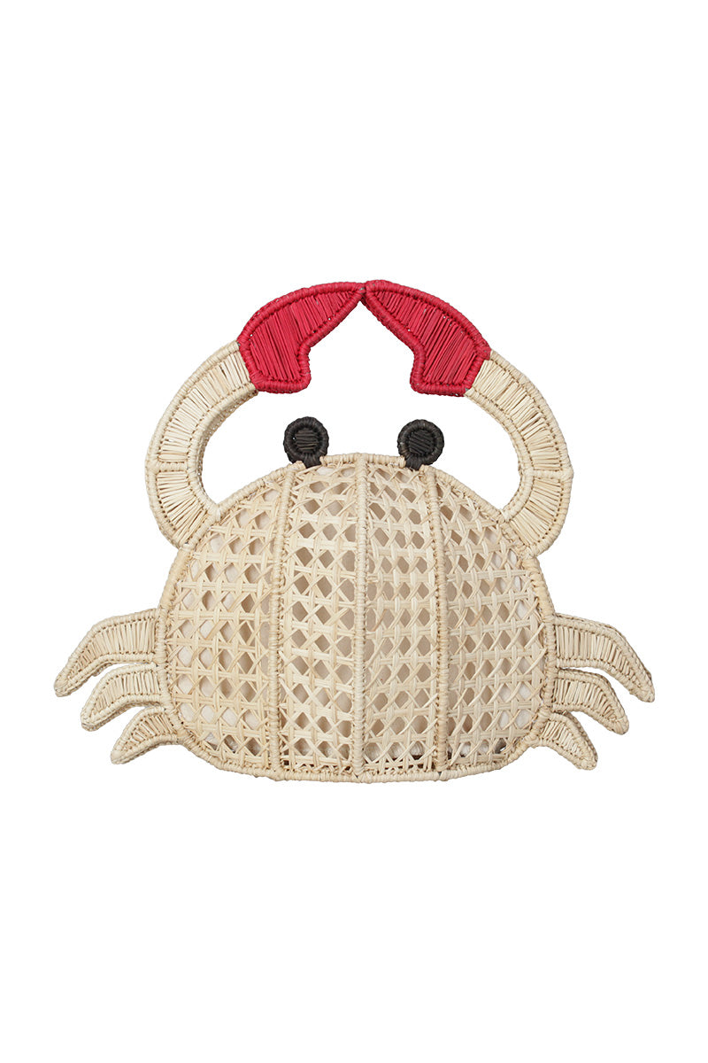 HAPPY CRAB HANDBAG IN NATURAL RED