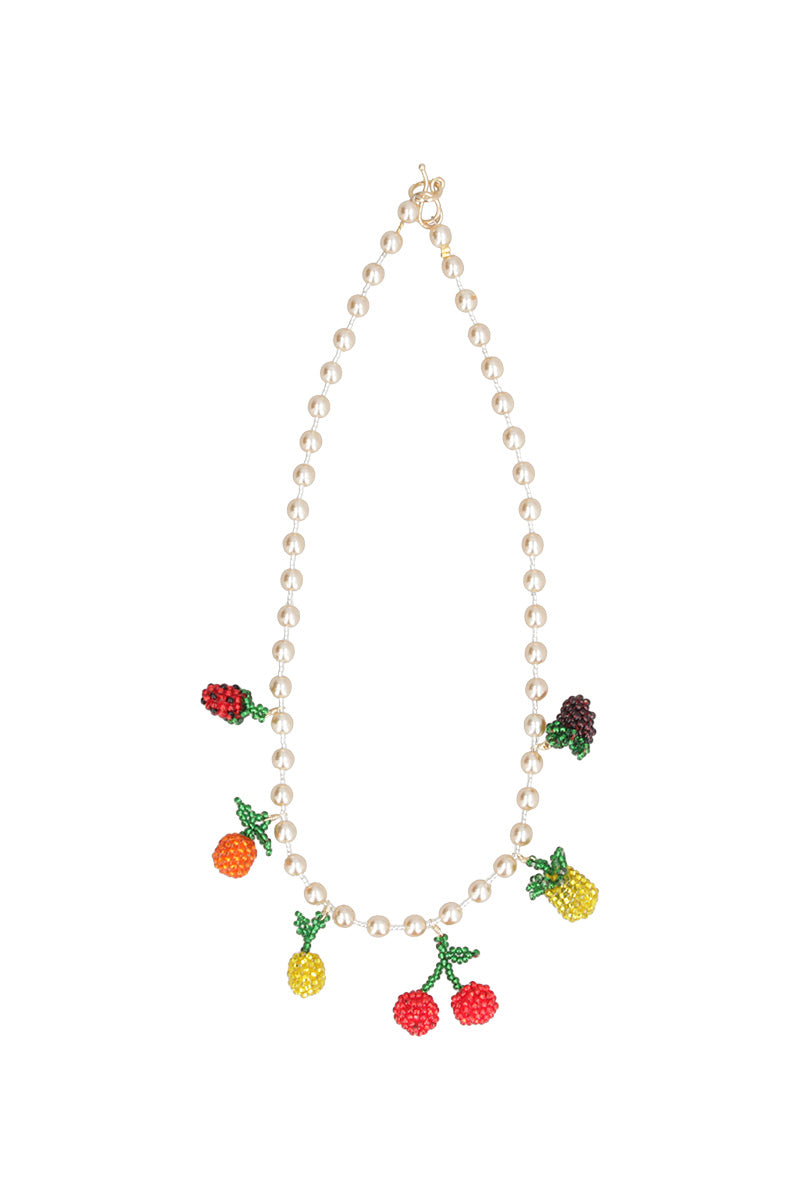 FRUITS NECKLACE IN RED GREEN