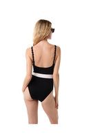 Black STEPH swimsuit by KIÓHNE, featuring a sleek design with adjustable straps and a fitted silhouette.