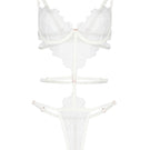 White Lily bodysuit by Entos, a stylish lingerie set featuring smooth fabric and a fitted design.