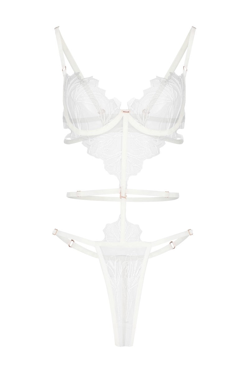 LILY BODYSUIT IN WHITE - CULT MIA