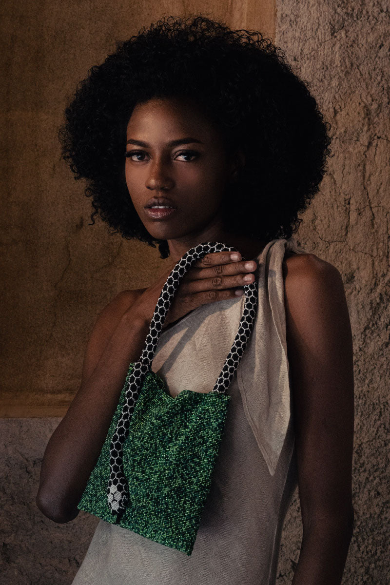 SERPENT BIG IN GREEN WITH BLACK AND WHITE - CULT MIA