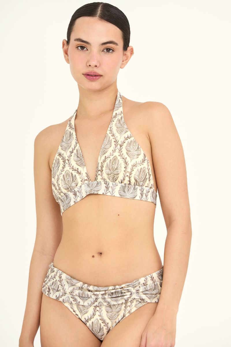 Aguaclara Sultana Missy Bikini Bottoms in vibrant floral print, fitted style, with side ties and moderate coverage.