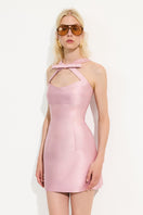Urban Muse Sundelle mini dress in powder pink, sleeveless design with a fitted silhouette and stylish neckline.
