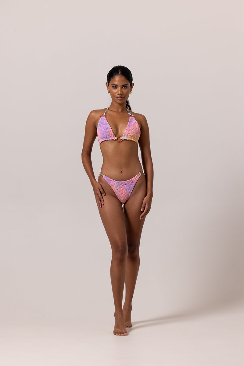 SUNSET SMOKED PINK BIKINI - CULT MIA