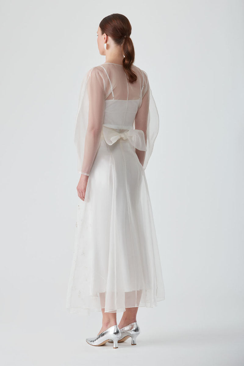 FREYA EMBELLISHED MAXI SKIRT IN PEARL - CULT MIA