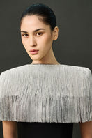 Elegant black sable gown by EEGEN STUDIO, featuring flowing fabric and detailed design, perfect for formal occasions.