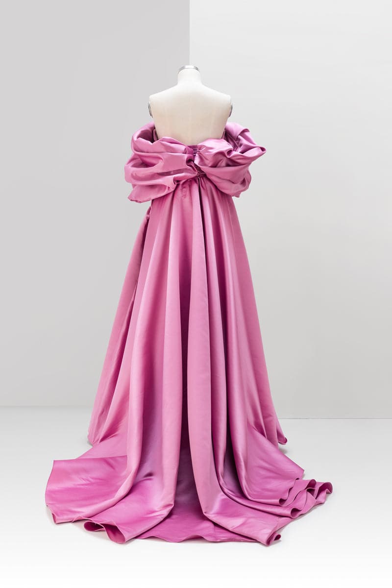 PINK VOLUME SCULPTED GOWN - CULT MIA