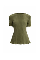 Forest green SABIA top by Maylé Vásquez, featuring a stylish and comfortable blouse with a relaxed fit and elegant design.