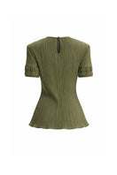 Maylé Vásquez Sabia Top in forest green, stylish women's tops with a flattering fit and elegant design.