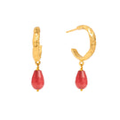 LAVANI JEWELS Sadie red earrings featuring elegant design, vibrant red color, and stylish dangle earrings for women.