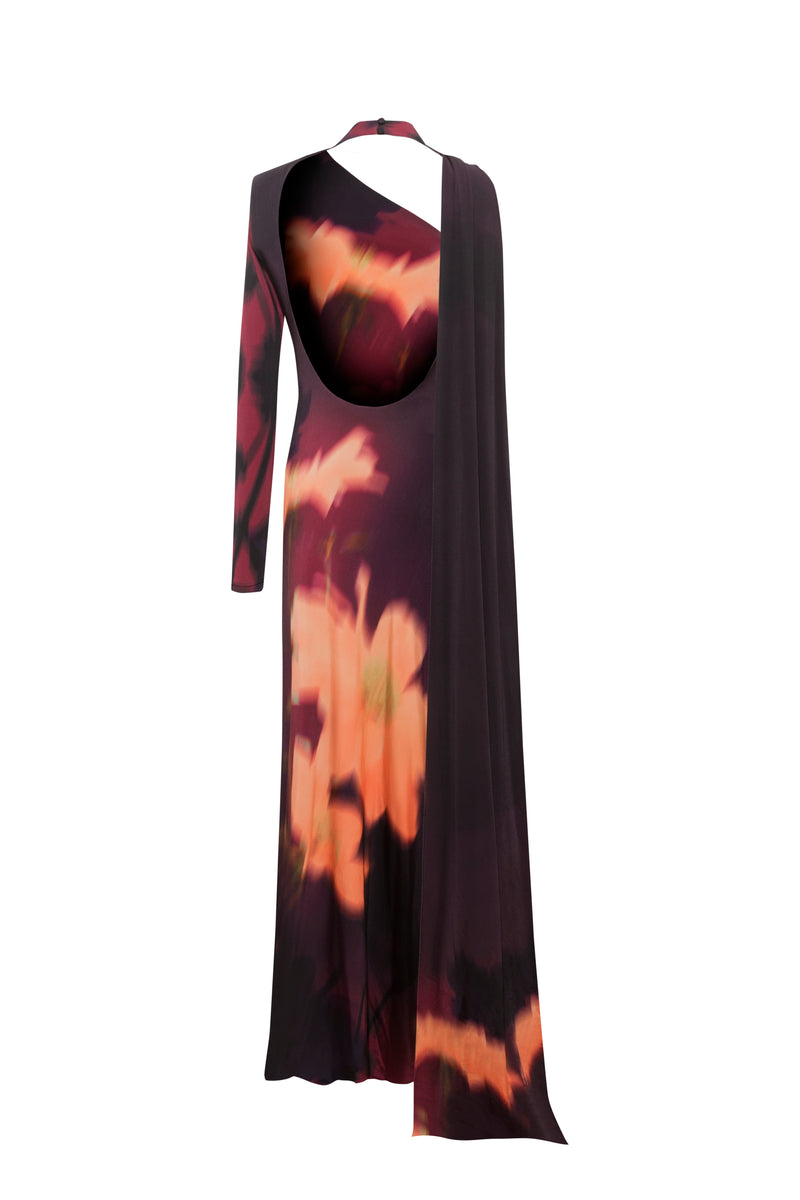 SAHRA MOCHA MAXI DRESS IN AMBER EARTH - CULT MIA
