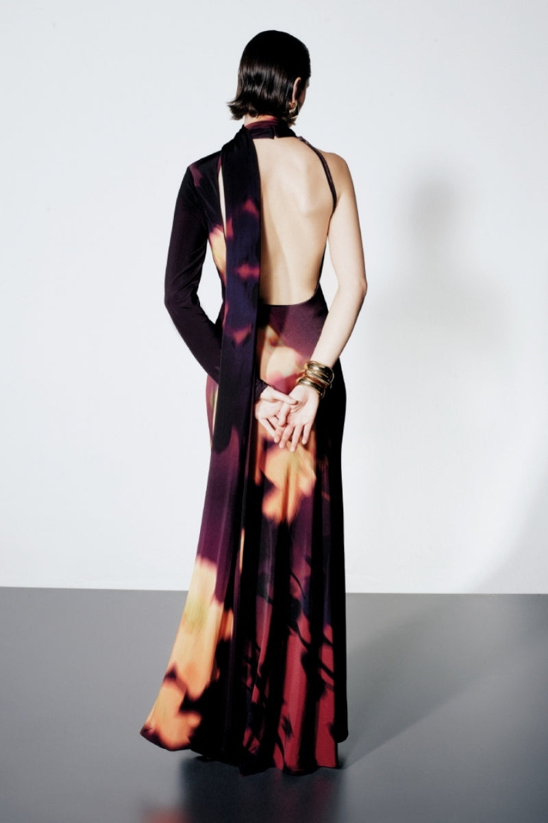 SAHRA MOCHA MAXI DRESS IN AMBER EARTH - CULT MIA