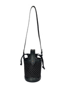 Black ISIDORA MALVA Sandoná mini bucket shoulder bag with a sleek design and adjustable strap.