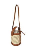 Tan SANDONÁ bucket shoulder bag by ISIDORA MALVA with smooth leather strap and spacious interior.