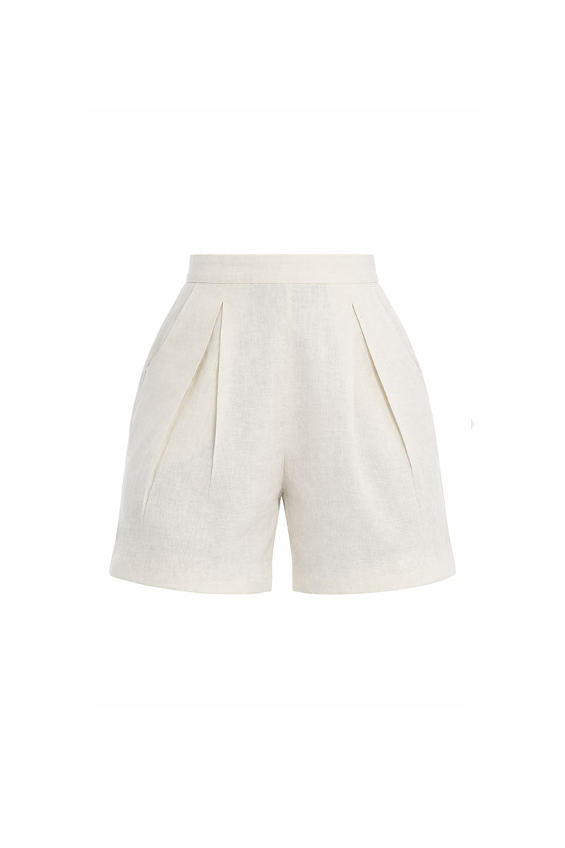 Off-white Maylé Vásquez Sarena Shorts, casual women's shorts with a relaxed fit and comfortable fabric, shown in the image.