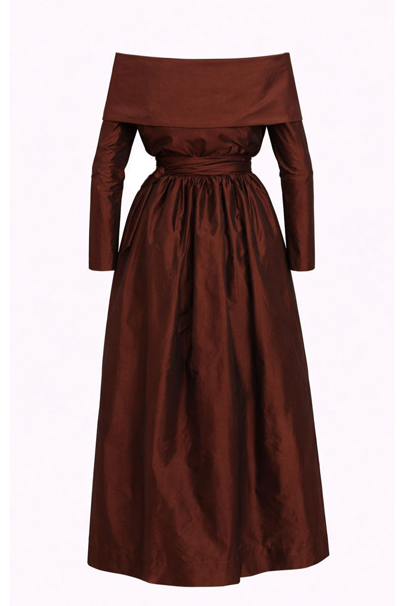 mahogany brown dress Joyfolie Women's Sirena Dress in Mahogany Floral, Extra Extra Large