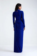 Deme by Gabriella Sasha electric blue maxi dress with flowing fabric and sleeveless design, perfect for elegant summer occasions.