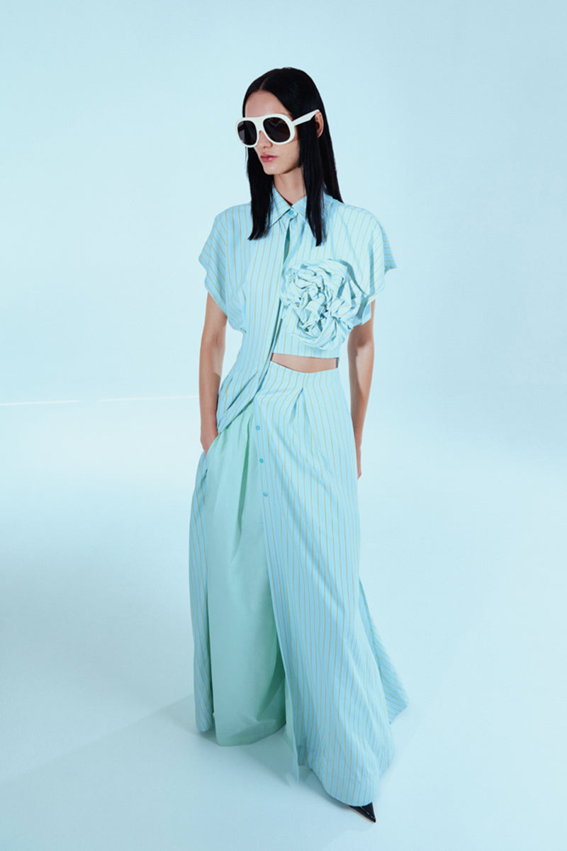 MINT MAXI DRESS FLOWER - CULT MIA