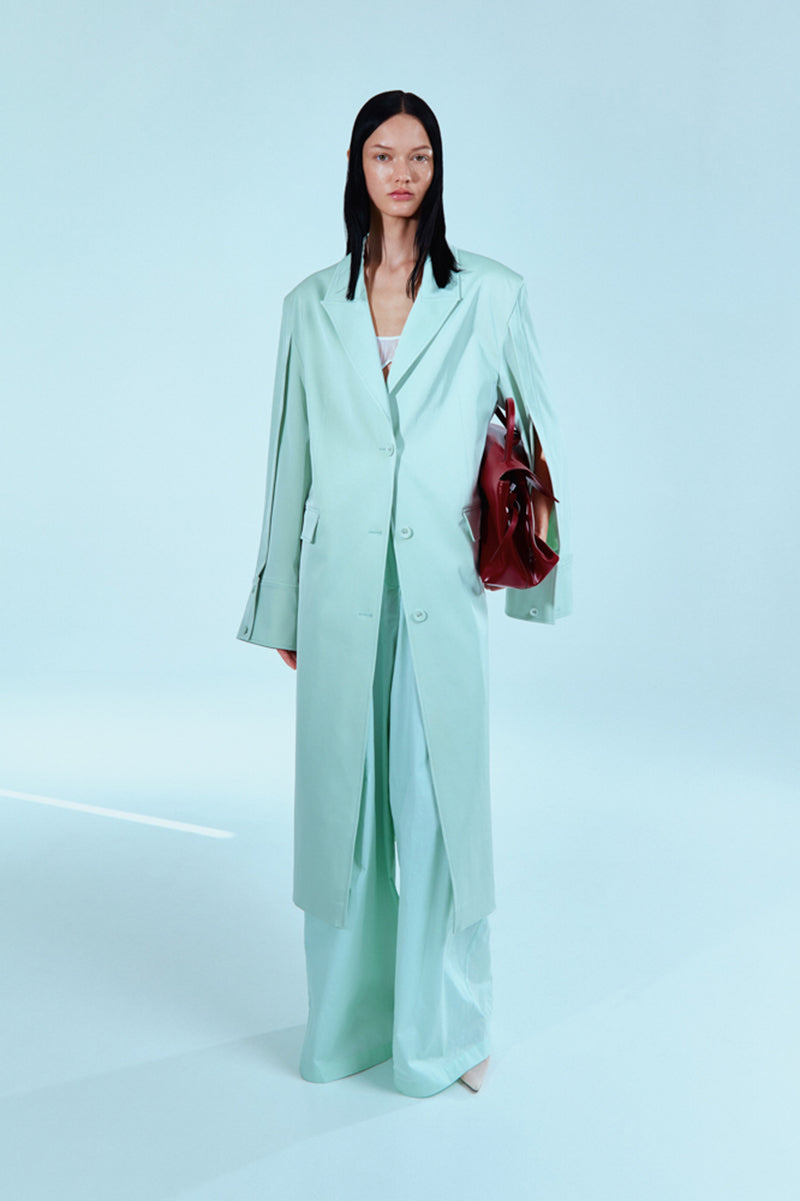 LIGHT BLUE COAT CAPE - CULT MIA