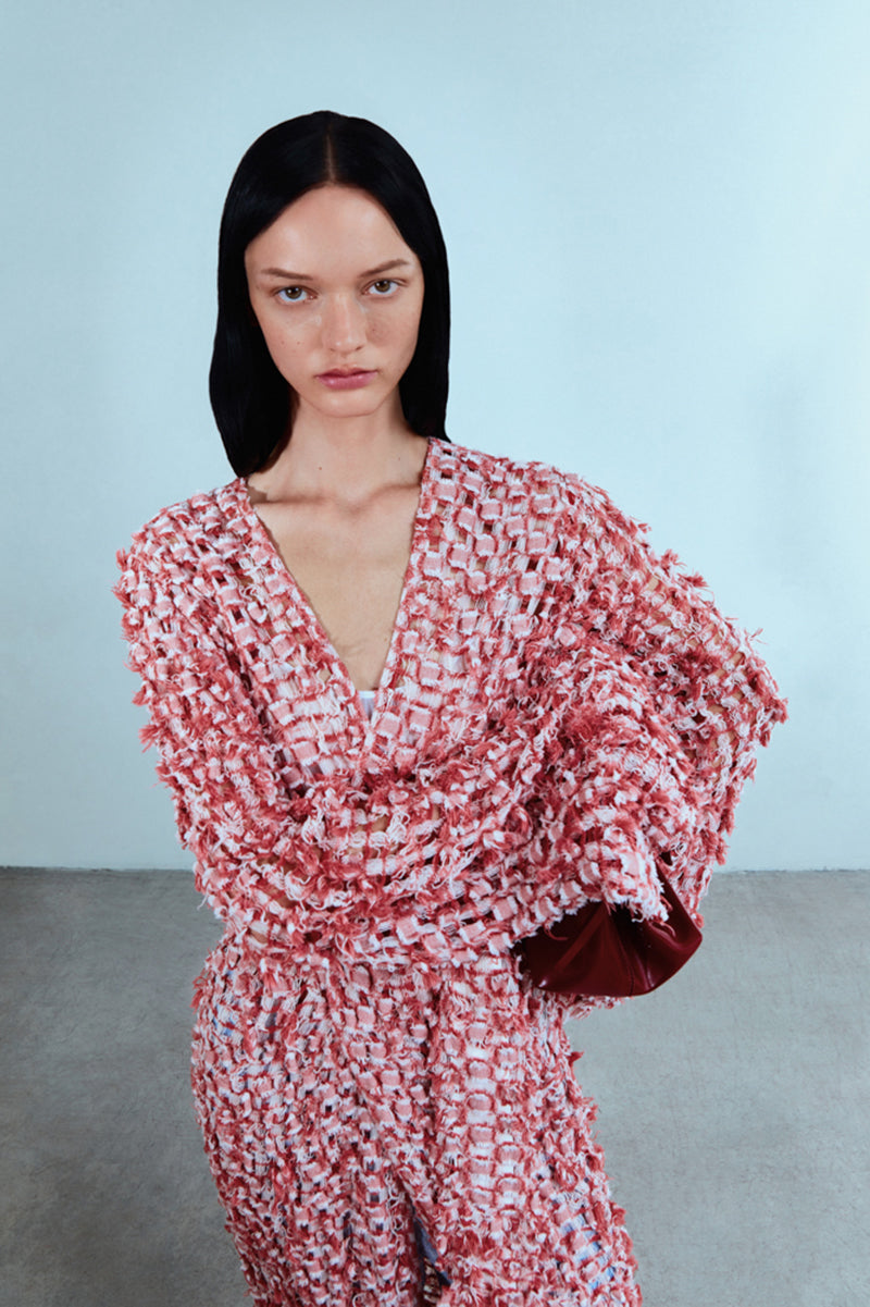 RED BLOOM CARDIGAN - CULT MIA
