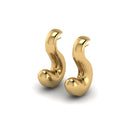 Gold Sculpt S earrings by Oz Objects featuring sleek, modern sculptural design in shiny gold finish.