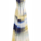 Maylé Vásquez sea shell linen gown with wave print, lightweight and elegant, perfect for warm weather or beachwear.