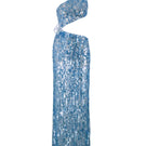 Rayane Bacha SÉANA gown in ice blue, elegant evening dress with flowing fabric and intricate details, perfect for formal occasions