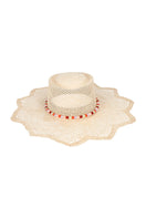 Ser Secrets of Bloom hat featuring floral design and wide brim, stylish accessory for fashion-forward looks.