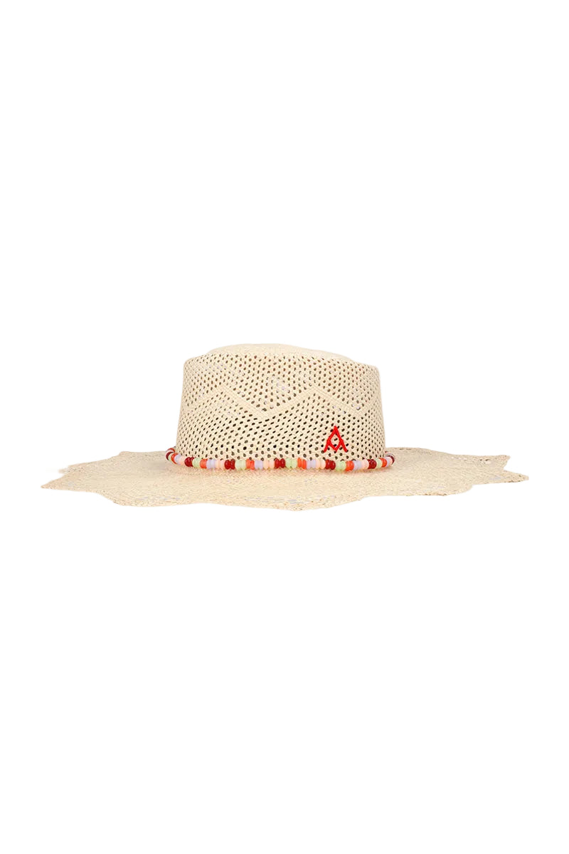 SER Secrets of Bloom hat featuring a stylish, floral-inspired design with a wide brim and elegant detailing.
