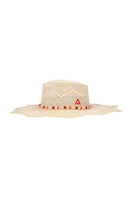 Ser Secrets of Bloom hat featuring elegant floral design, stylish wide-brim shape, perfect for fashionable outdoor wear.