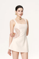 White Selena mini dress by Nana Jacqueline, featuring a stylish and elegant design with a fitted silhouette and chic details.