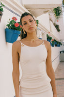 White Selena top by Nana Jacqueline, featuring a stylish design and lightweight fabric, perfect for casual or dressy looks.