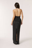 Black Sofia maxi dress by Señorita featuring a flowing silhouette and elegant design, perfect for stylish occasions.