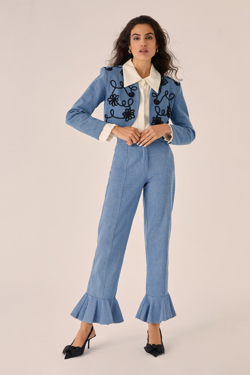 EMILIA PANTS IN BLUE - CULT MIA