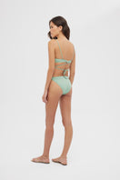 Maliluha Serein bikini set in mint color, featuring a stylish two-piece design with adjustable straps and matching bottoms.